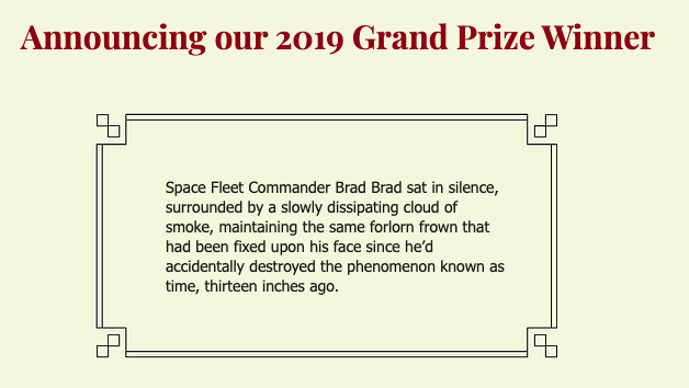 2019 grand prize winner